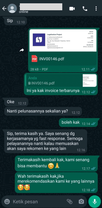 Testimoni Legalization