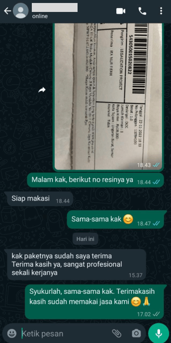 Testimoni Legalization
