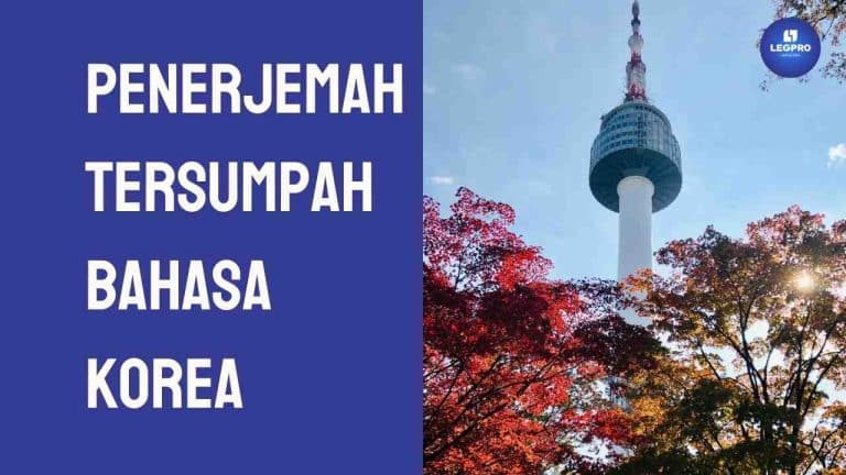 Penerjemah Tersumpah Bahasa Korea