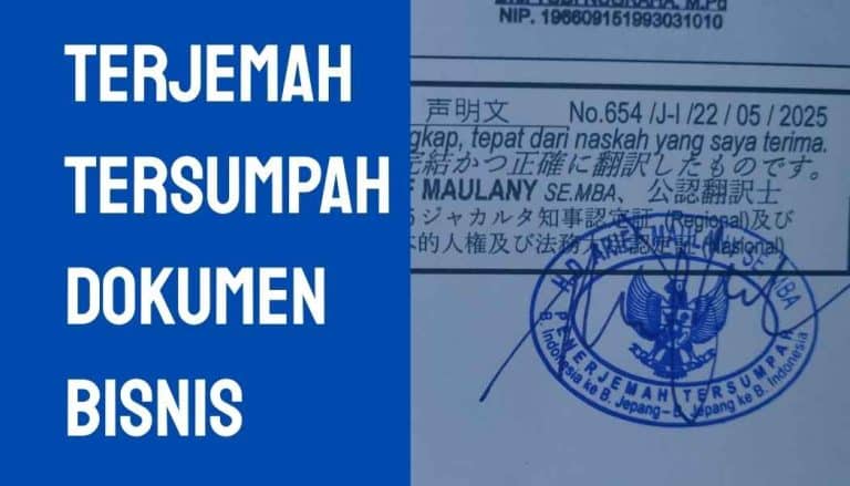 Terjemah Tersumpah Dokumen Bisnis