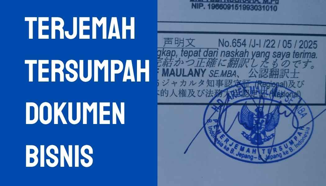 Terjemah Tersumpah Dokumen Bisnis